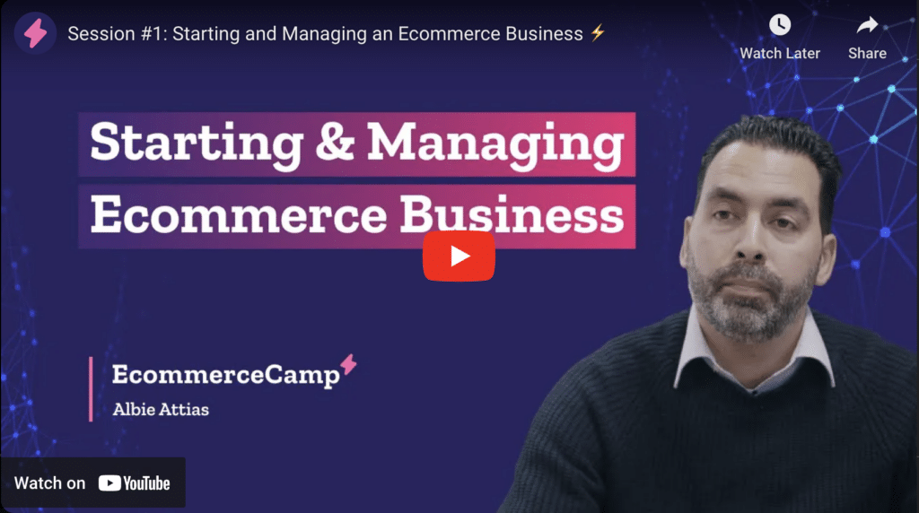 how to start ecommerce business video with Albie